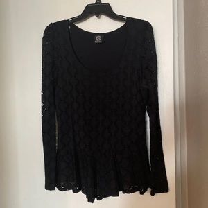 2/$19 Women’s Bobeau Black Lace Blouse/Top Size XL